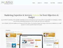 Tablet Screenshot of joybelfortimarketing.com